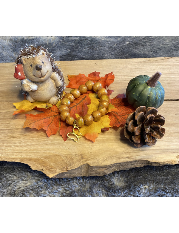 Bruin en goudkleurige armband